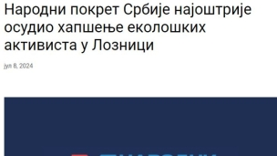 Osuda hapšenja aktivista